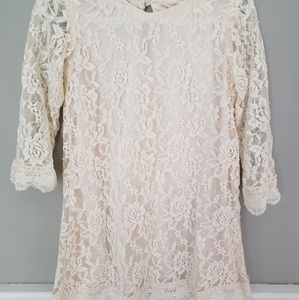 Girls lace overlay dress